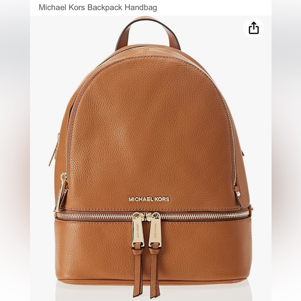 MICHAEL KORS Leather Backpack - Acorn